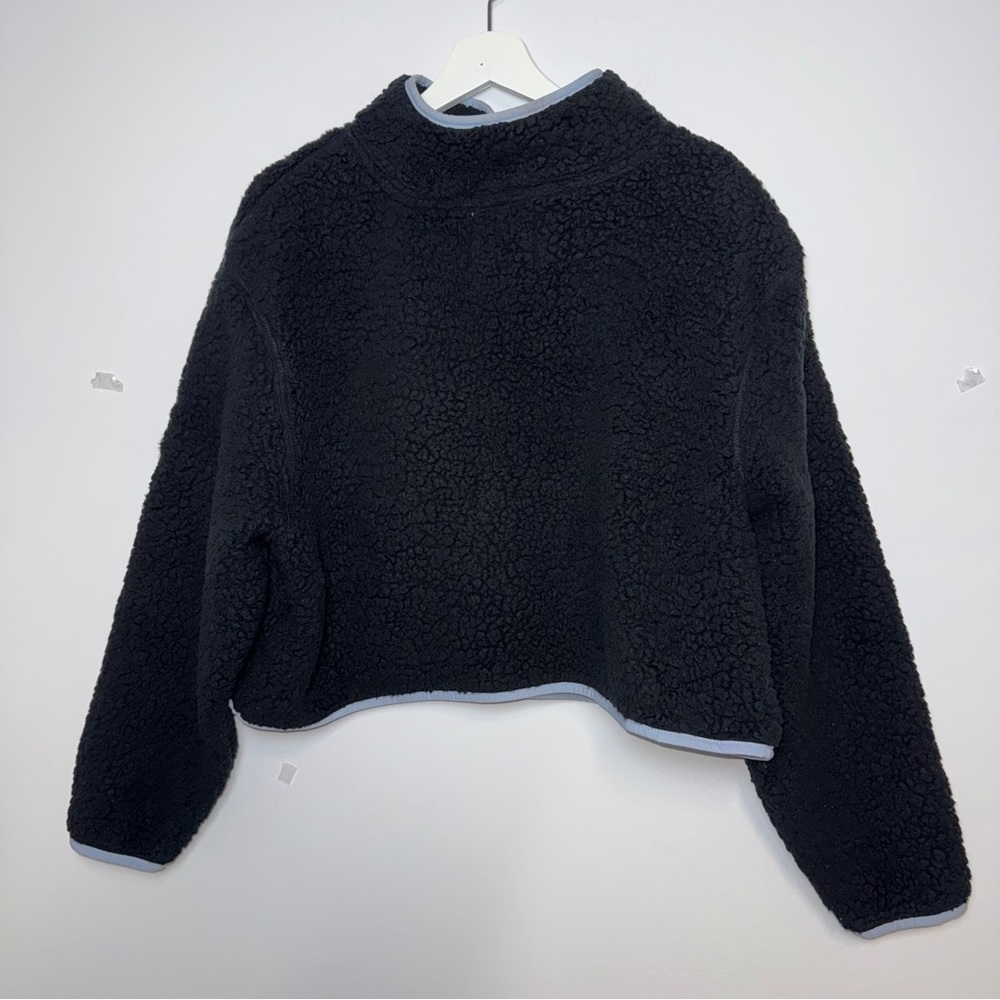 Champion Women’s Black Sherpa Fleece‎ Quarter Zip Pullover Sweater Size XL - Picture 4 of 10